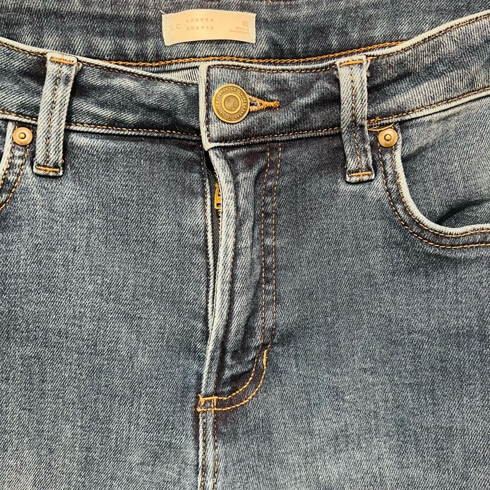 LC Lauren Conrad Jeans Skinny Stretch Mid Rise Womens Sz 10 Blue - Picture 2 of 9
